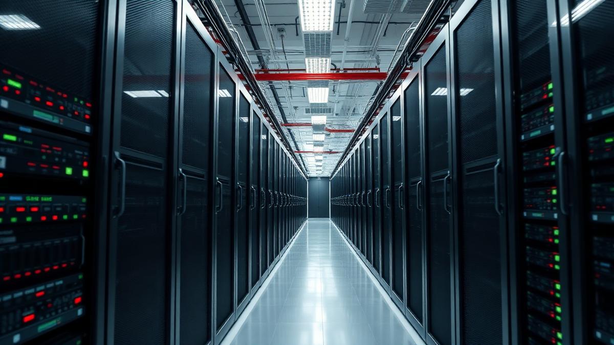 Data center facility with AI and hyperscaler infrastructure showing record-low vacancy rates