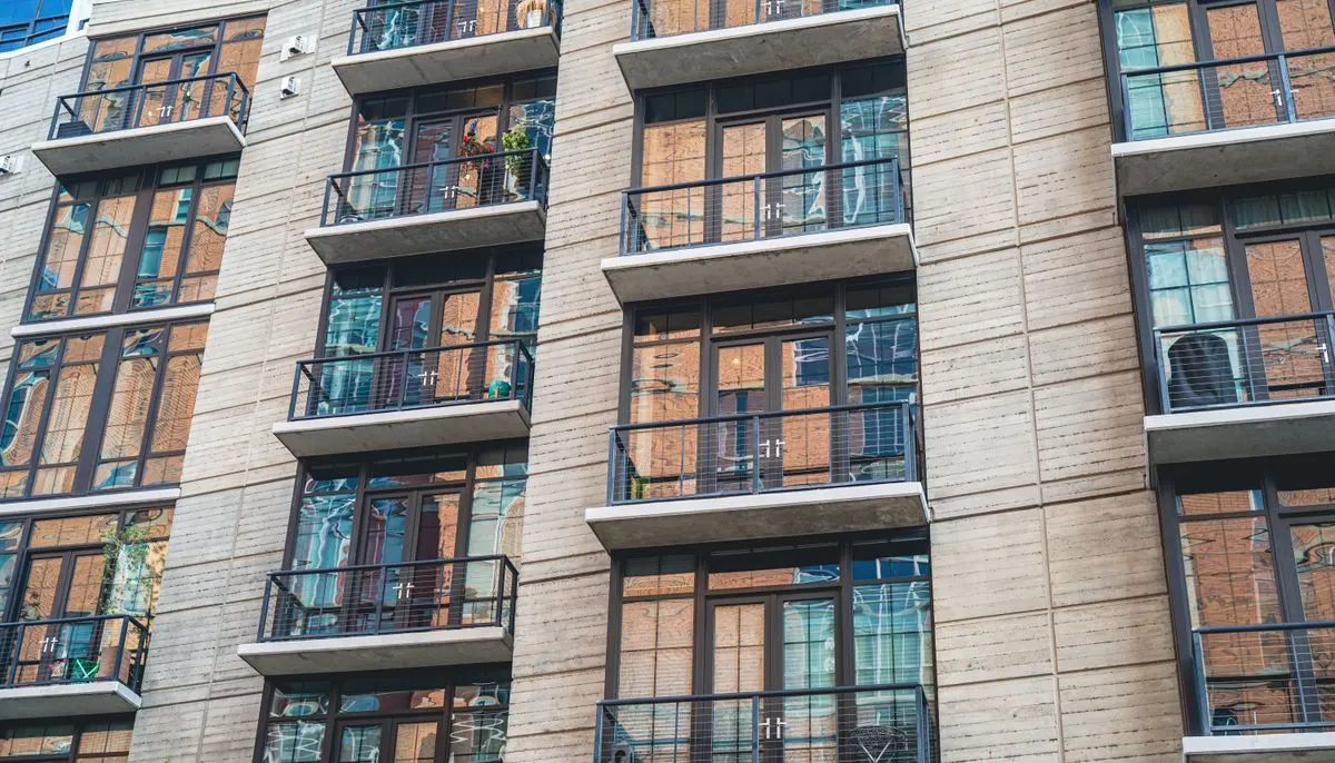 Building with balconies
