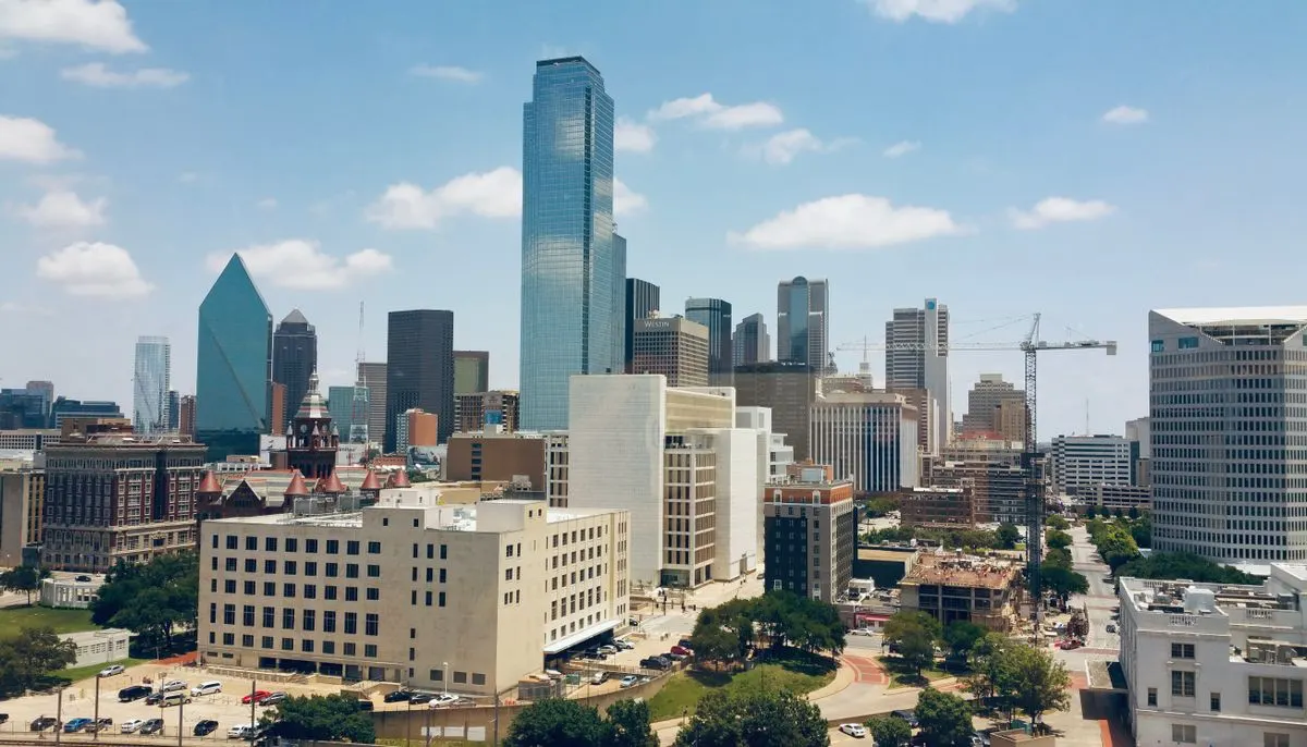 City view under blue sky
