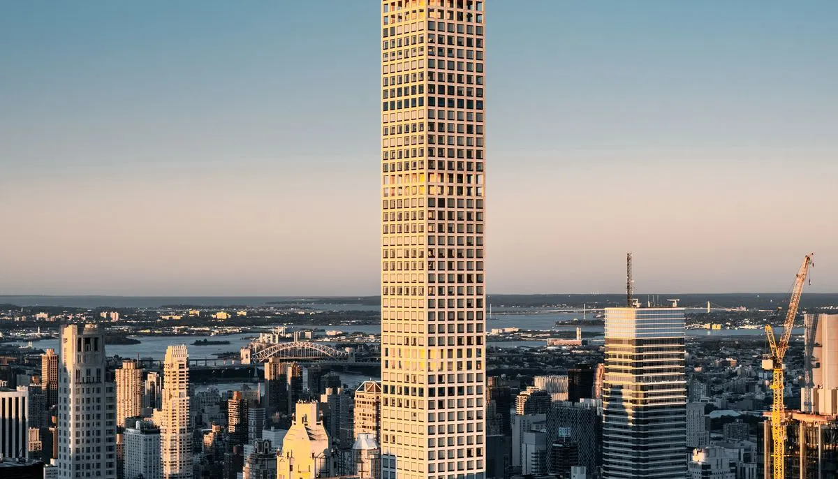 Skyscrapers against blue sky