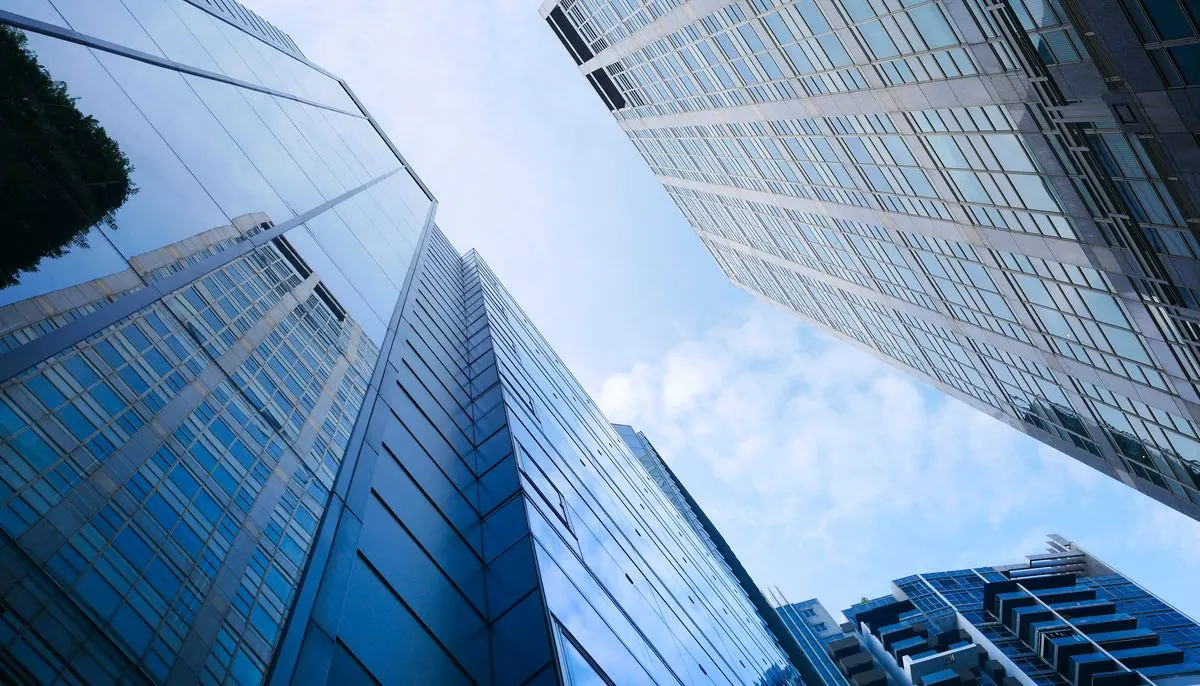 Low angle shot of modern skyscrapers