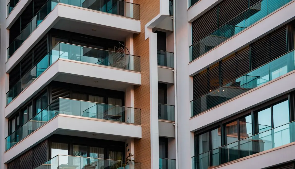 Balconies of a modern apartment building