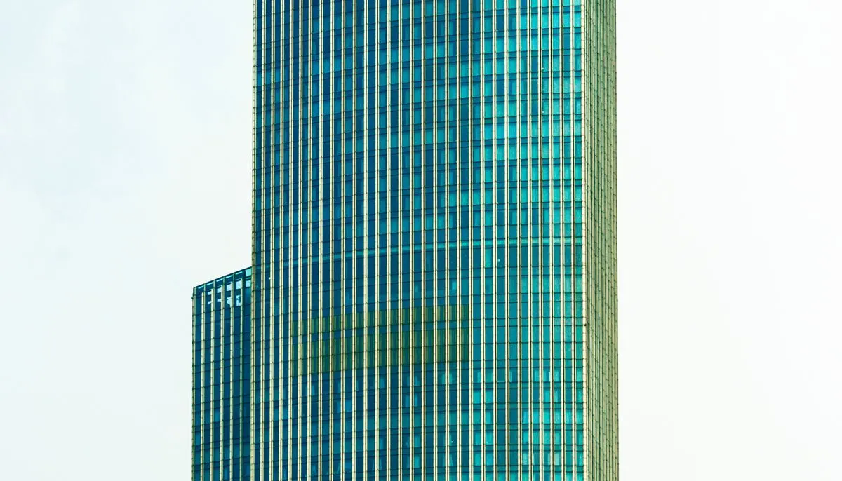 Modern glass skyscraper in new york