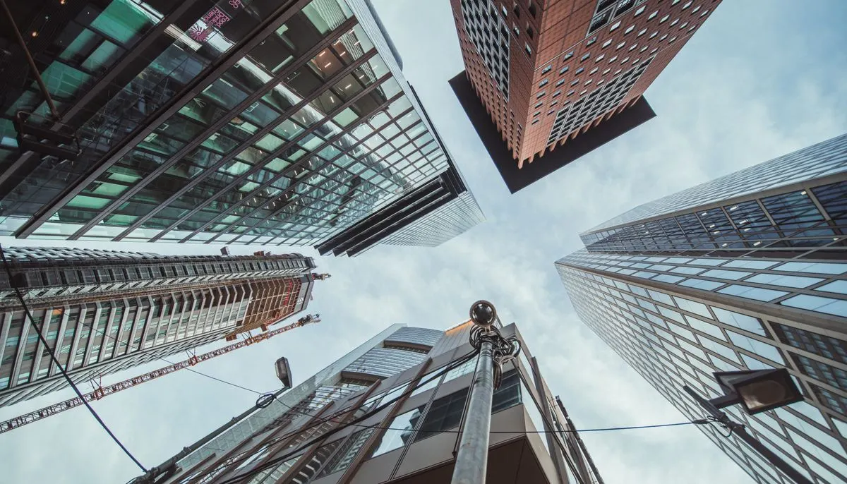 Modern skyscrapers in downtown