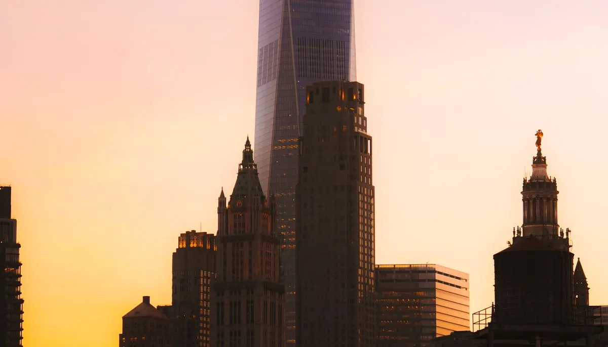 Wtc in nyc at dusk