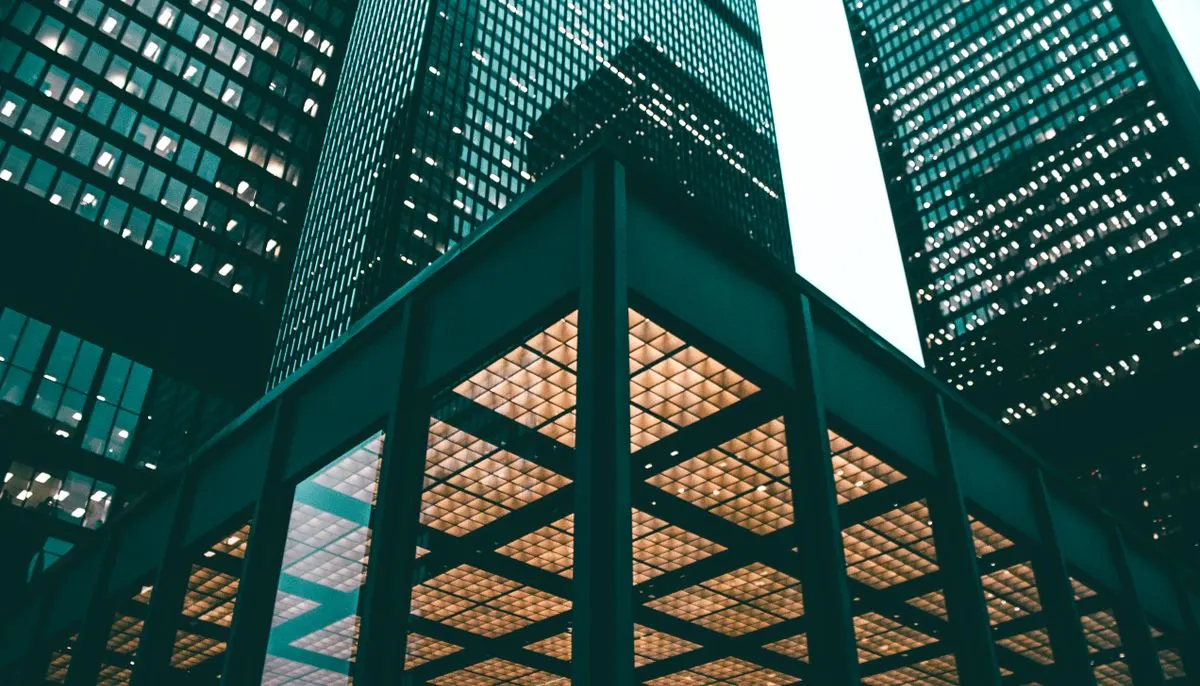 Black concrete building