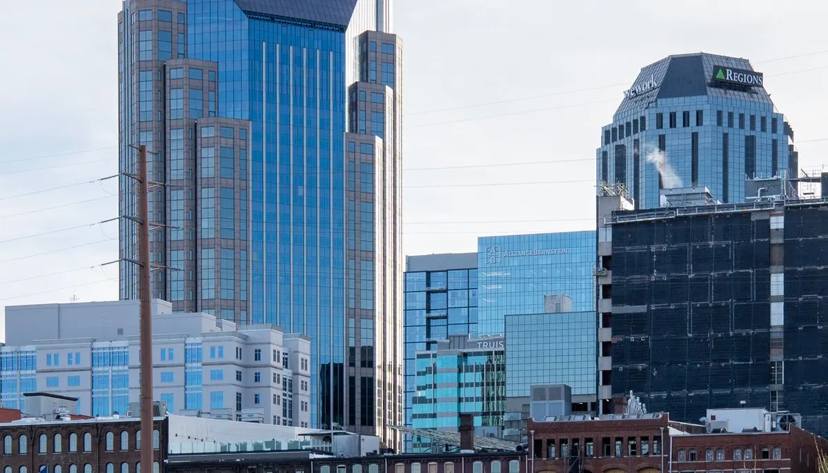 Nashville skyline with iconic buildings