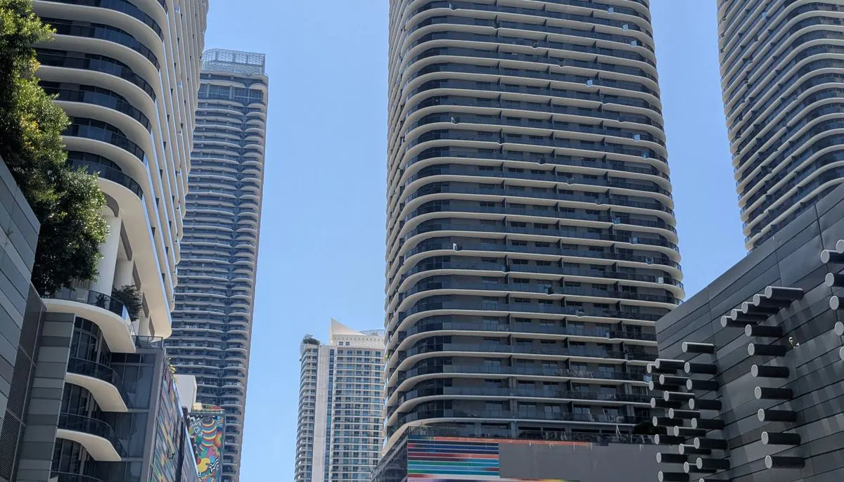 Modern skyscrapers in downtown miami