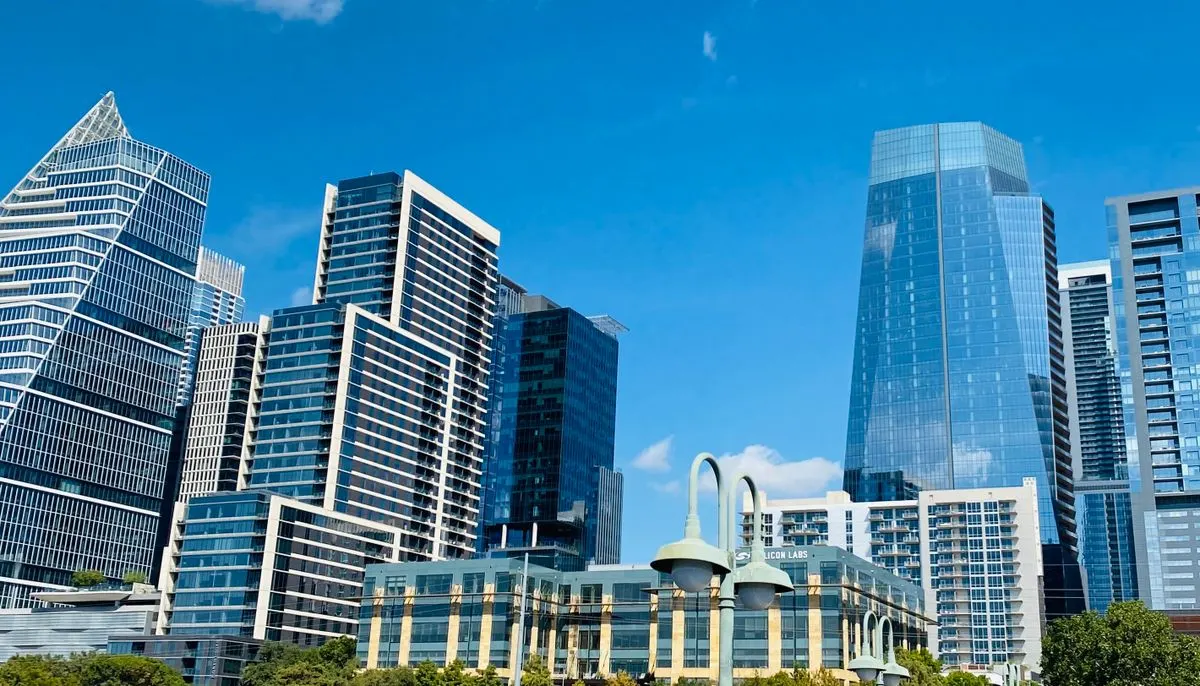 Austin skyline with modern skyscrapers in daylight