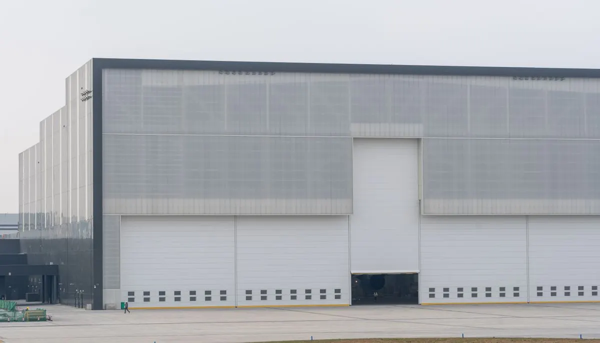 Modern industrial warehouse exterior view
