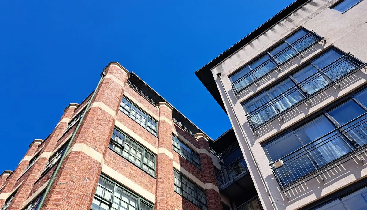Modern urban building architecture against blue sky