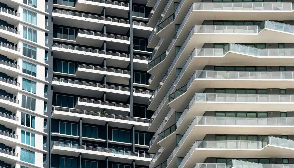 Modern architecture of miami skyscrapers
