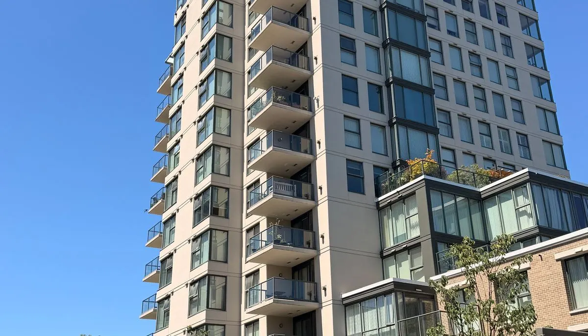 Modern high rise residential building exterior
