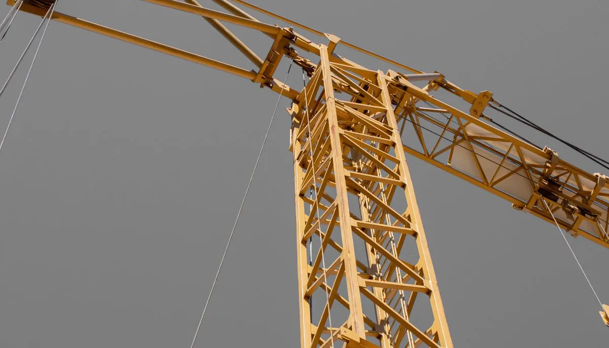 Tower crane against clear sky